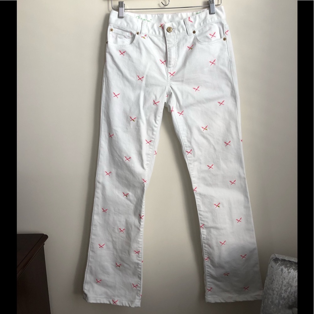 Lilly Pulitzer White Main Line Fit Jeans Size 2 - Picture 3 of 6